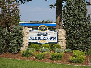 Middletown welcome sign