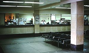 North Philadelphia station ticket counter, August 1978