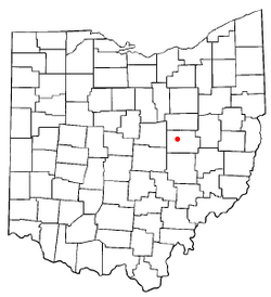 Location of Warsaw, Ohio