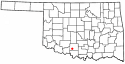 Location of Comanche, Oklahoma