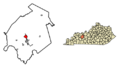 Ohio County Kentucky Incorporated and Unincorporated areas Hartford Highlighted 2135020