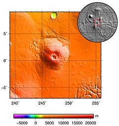 Pavonis mons topo