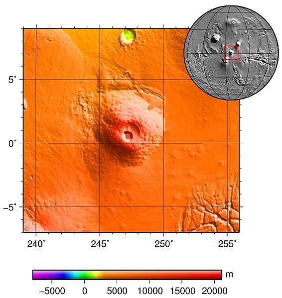 Pavonis mons topo