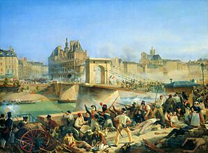 Prise de l'Hôtel de ville - le Pont d'Arcole