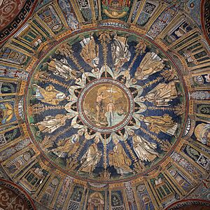 Ravenna — Baptistery of Neon mosaic