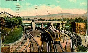 Rocky Glenn Park station 1915 postcard