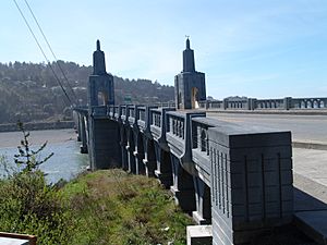 Isaac Lee Patterson Bridge over Rogue River in Gold Beach