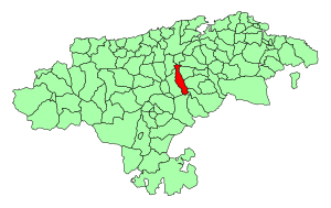 Location of the Municipality of Santiurde de Toranzo