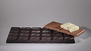 Schokolade-schwarz-braun-weiss