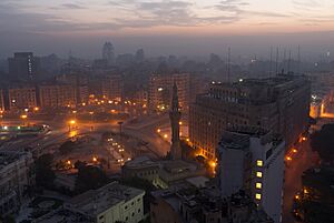 Tahrir Square, Cairo, in the early morning