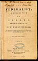 The Federalist (1st ed, 1788, vol I, title page)