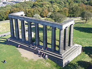 The National Monument from the Nelson Monument, Calton Hill