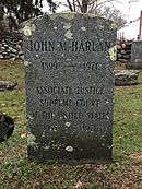 Gravesite of Justice Harlan II at Emmanuel Episcopal Church Cemetery in Weston, Connecticut