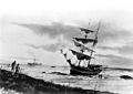 The ship Providencia, shipwrecked off Florida coast
