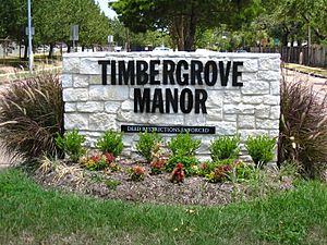 Timbergrove Manor sign