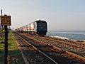 Train track on the beach in Colombo (16779050855)