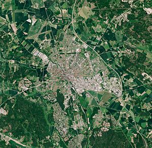 Uppsala by Sentinel-2, 2020-06-10