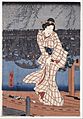 Utagawa Hiroshige - Evening on the Sumida river - Google Art Project