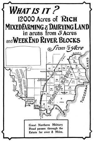 Warner Estate property prospectus 1915 map
