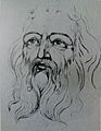 William Blake – Weish Bard, Job or Moses, Butlin 757 c 1819-20 246x188mm - F Bailey Vanderhoef Jr - Ojai California