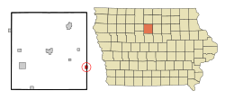 Location of Dows, Iowa