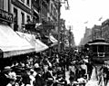 Yonge Street crowd celebrating the end of the Boer War