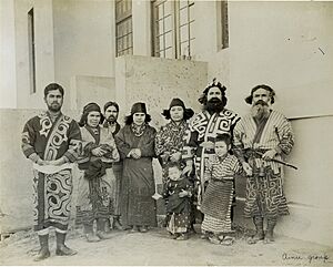 "Ainu Group" (Aborigines of Japan from the Island of Hokkaido or Yezo, Department of Anthropology, 1904 World's Fair)