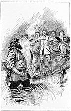 13 The Dutchman fought with desperate fury-Illustration by Paul Hardy for Rogues of the Fiery Cross by Samuel Walkey-Courtesy of British Library