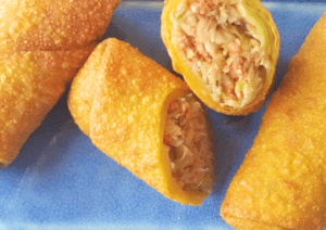 A typical egg roll