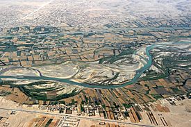 Aerial photograph of an area near Kandahar