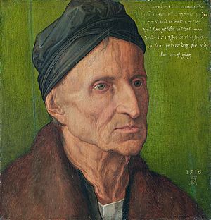 Portrait of Michael Wolgemut by Albrecht Dürer, circa 1516.