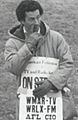 Andy Barth on picket line (March 1982)