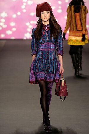 Anna Sui Fall 2009 RTW - BluePurpleDress