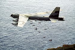 B-52G dropping Mk 82 bombs 1984