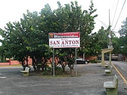 Sign marking an entrance to Barrio San Antón
