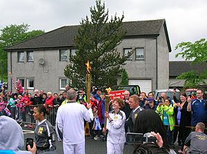 Barrmill - Olympic Flame swapover