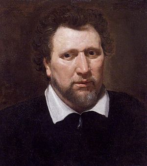 Ben Jonson (c. 1617), by Abraham Blyenberch; oil on canvas painting at the National Portrait Gallery, London