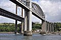 Brunel's Bridge and the road bridge - Saltash - geograph.org.uk - 1399327