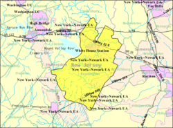 Census Bureau map of Readington Township, New Jersey