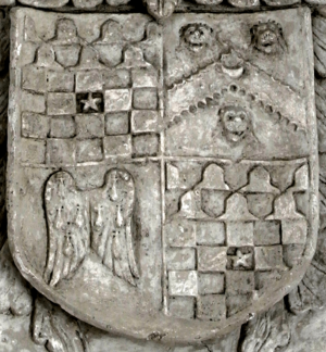 ChichesterEscutcheon 1608 RuxfordBarton Crediton Devon Detail