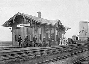Former Missouri Pacific Railroad depot in Claflin (1900)