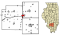 Clinton County Illinois Incorporated and Unincorporated areas Centralia Highlighted
