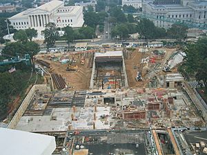 Construction of U.S. Capitol Visitor Center, July 2004