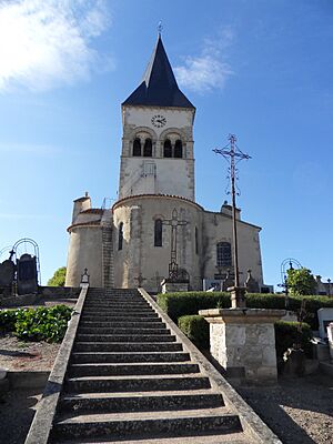 Contigny Eglise St Martial abside et clocher