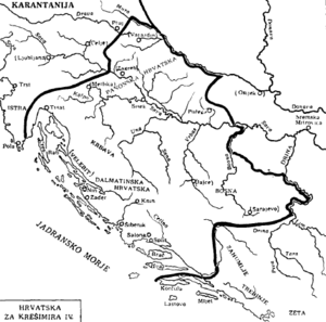 Croatia Kresimir IV. map