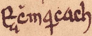 Echmarcach mac Ragnaill (Oxford Bodleian Library MS Rawlinson B 489, folio 42v)