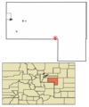 Elbert County Colorado Incorporated and Unincorporated areas Simla Highlighted 0870635