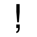 Exclamation comma 3