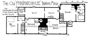 Fairbanks House, Dedham - Floor plan