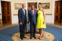 Faure Gnassingbé with Obamas 2014